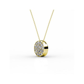 Pendentif Round - Or et Cristal