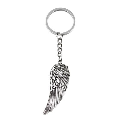 Porte-clés aile d'ange plume argenté BIJOUX A OFFRIR | MATY