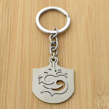 Dragon key ring stainless steel removable plate
