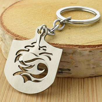 Dragon key ring stainless steel removable plate