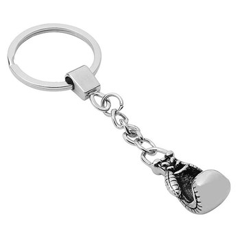 Silver boxing glove key ring