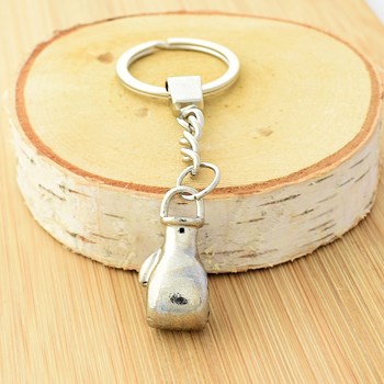 Silver boxing glove key ring