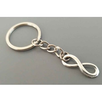 Silver Infinite Symbol key ring
