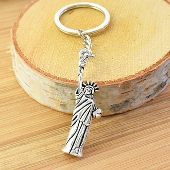 Statue of Liberty key ring New-York silver plated