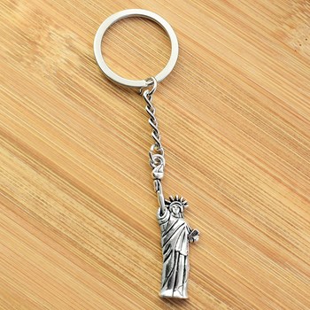 Statue of Liberty key ring New-York silver plated