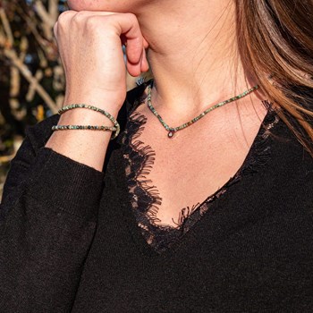 Lumia ketting, armband en oorbellen in Afrikaanse turkoois