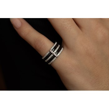 Bague Norah en Argent avec oxyde de zirconium blanc