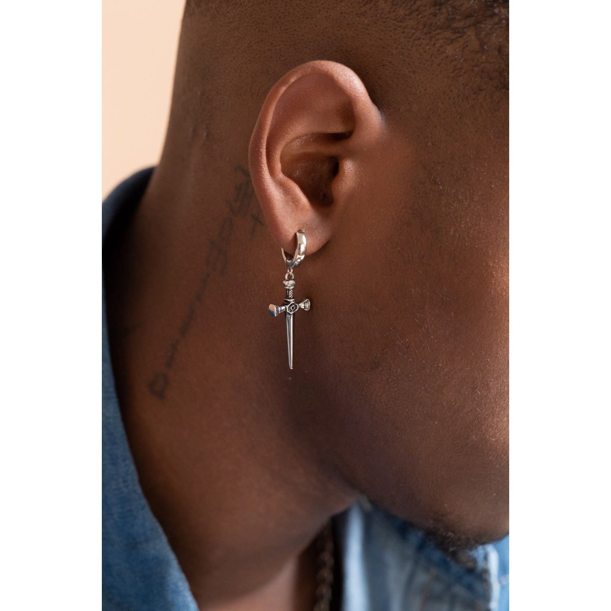 Boucles d'oreilles pendantes Jules en Acier 316L - vue 2