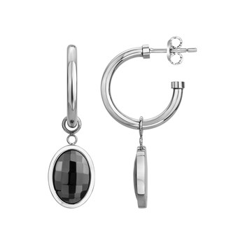 Boucles d'oreilles pendantes Maria en Acier