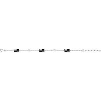 Bracelet souple multi-motifs Zoey en Argent avec oxyde de zirconium blanc
