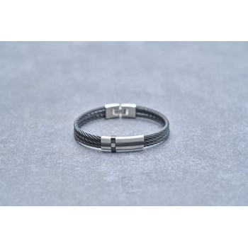 Bracelet semi-rigide Cesar en Acier 316L avec diamant blanc