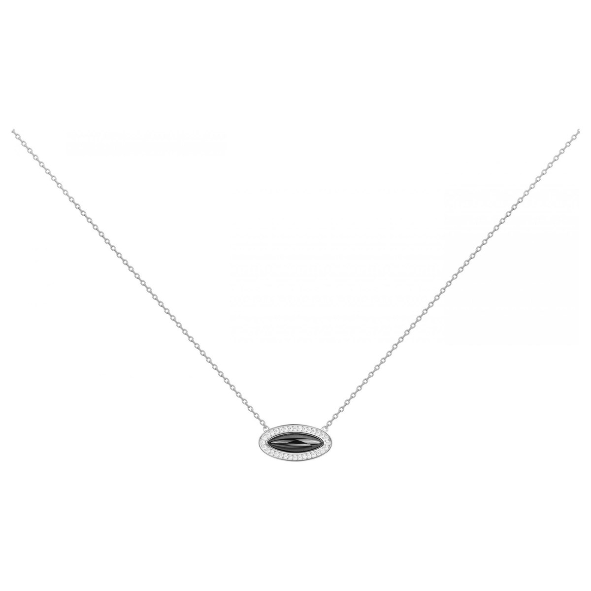 Collier mono-motif Aria en Argent avec oxyde de zirconium blanc