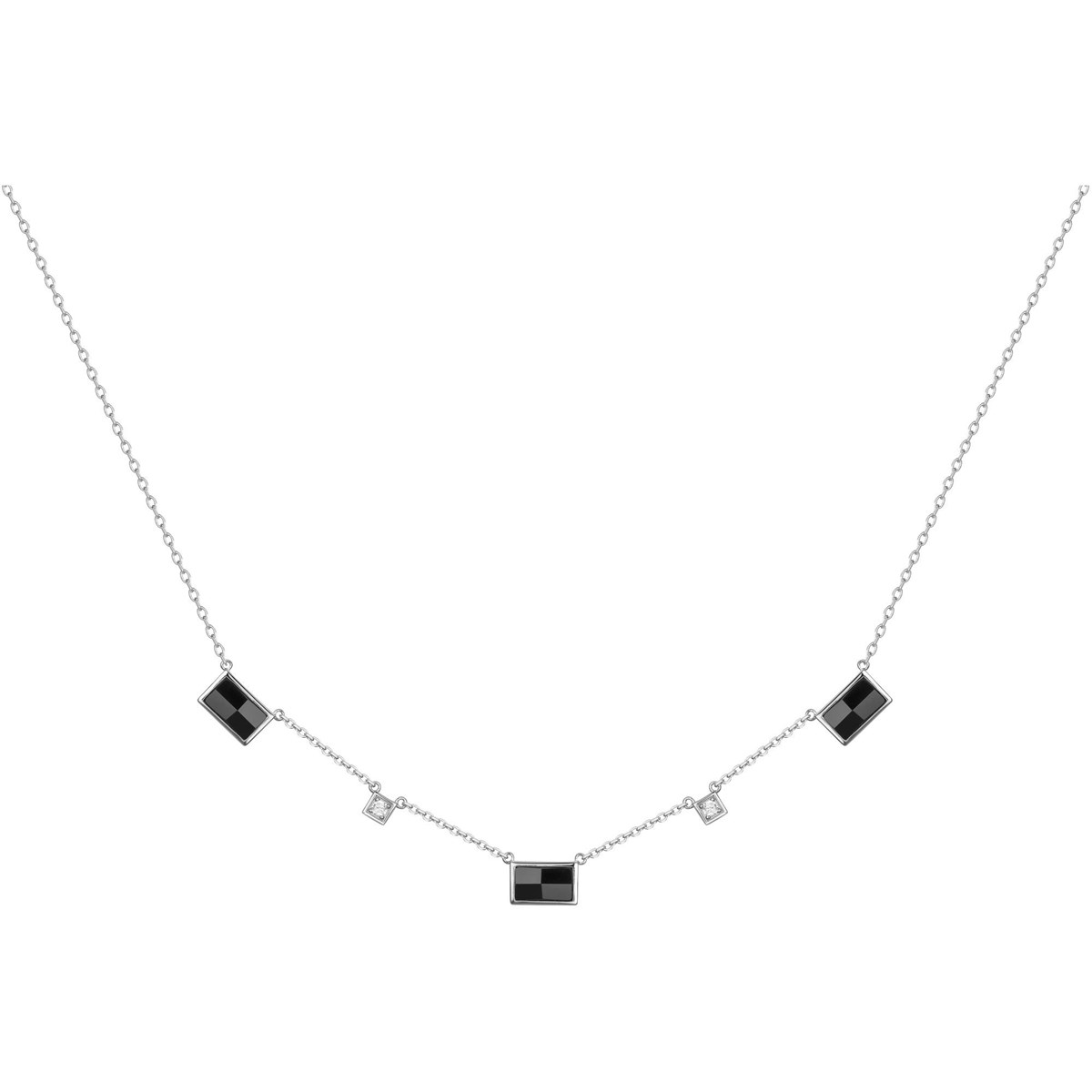 Collier multi-motifs Zoey en Argent avec oxyde de zirconium blanc