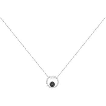 Collier mono-motif Sofia en Argent avec oxyde de zirconium blanc
