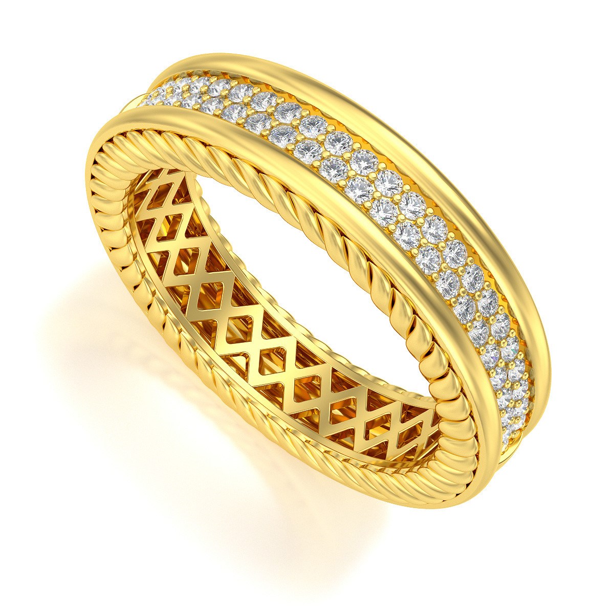 Alliance ADEN Homme Or 585 Jaune Diamants 6.50grs