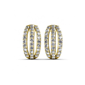 Elegant Earrings - Gold and Crystal