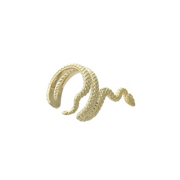Clip d'oreille earcuff serpent Plaqué OR 750 3 microns