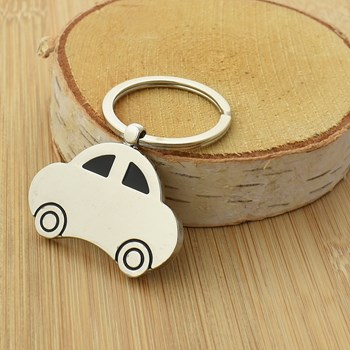 Silver car key ring