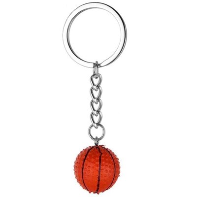 Porte-clé ballon de basket métallique
