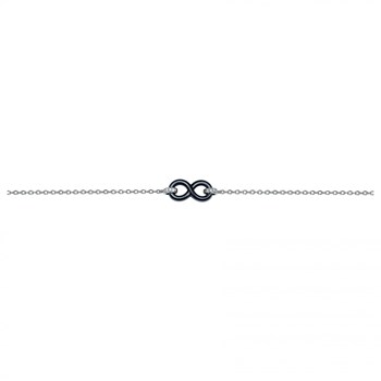 Bracelet souple Lydie en Argent avec oxyde de zirconium blanc