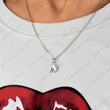 Collier buste de cheval Argent 925 Rhodié