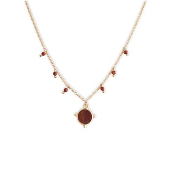 Collier Aleyah Jaspe rouge