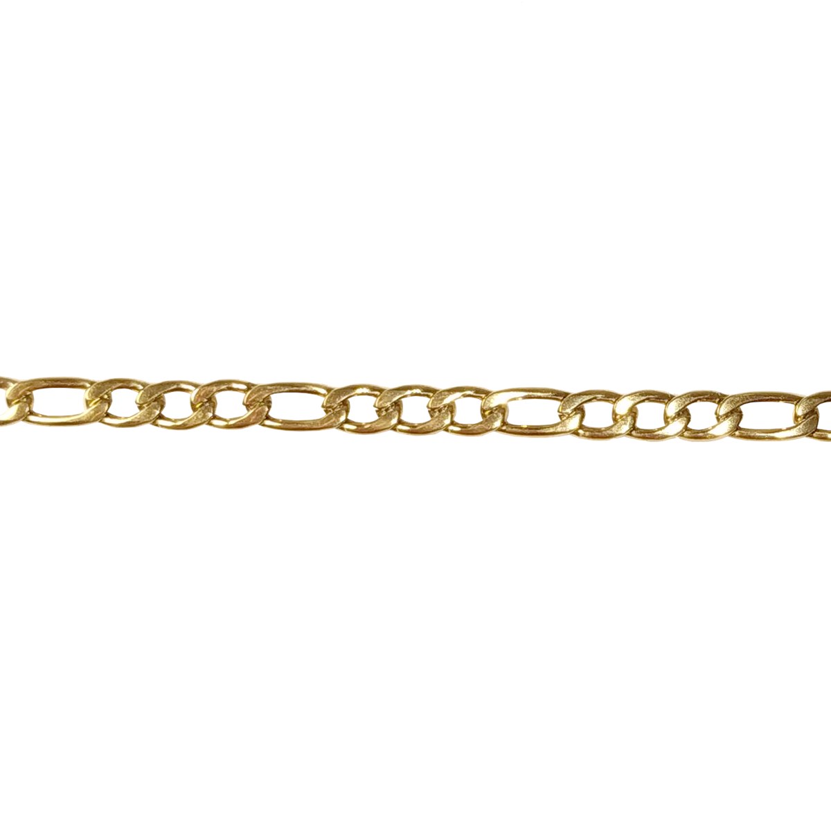 Bracelet chaîne en acier doré jaune 4mm