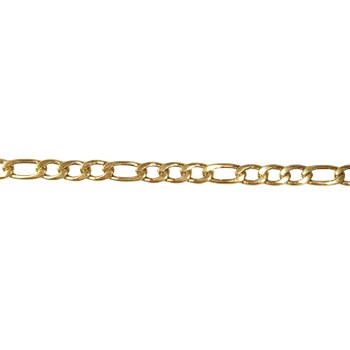 Bracelet chaîne en acier doré jaune 4mm