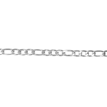 Bracelet chaîne en acier argenté 4mm
