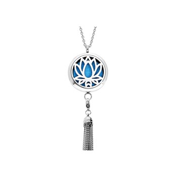 Steel scent necklace - Lotus Flower