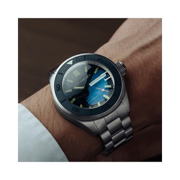 Montre homme automatique japonais Spinnaker - Bracelet acier inoxydable - 3 aiguilles avec date, lunette tournante