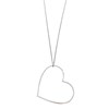 Collier Charly grand coeur argent 50 cm - vue V1