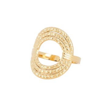 Bague ajustable en acier dorée