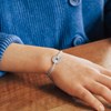Bracelet chaine mini jeton coeur argent 925 enfant - gravure MON AMOUR - vue V2