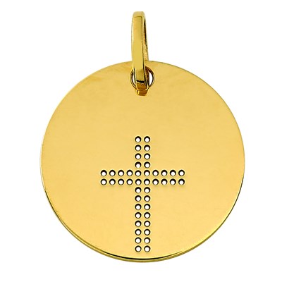 Médaille ronde mon étoile 16 mm | Or 18 Carats