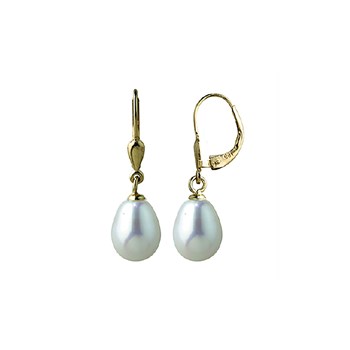 Dormeuse or 18 carats perles de culture poire