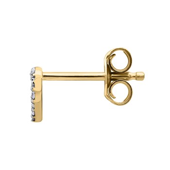Boucles d'oreilles coeur or ajouré empierré