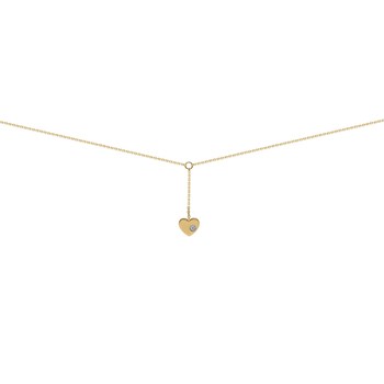 Pendentif Brillaxis or jaune coeur diamant