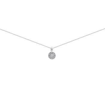 Collier Brillaxis or blanc 18 carats fleur diamant