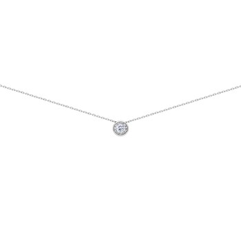 Collier brillaxis or solitaire diamant clos  0.14 ct