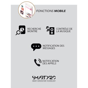 Montre connectée bracelet silicone SMARTY ALEXA