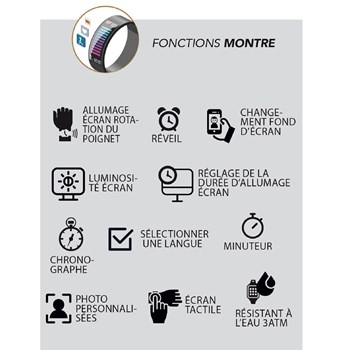 Montre connectée bracelet silicone SMARTY ARENA