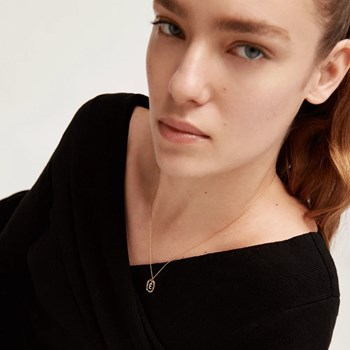 Collier PDPaola Lettre E plaqué or Collection NEW LETTERS