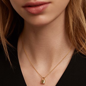 Collier cadena PDPaola Bond plaqué or Collection ENGRAVE ME