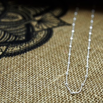 Collier mini boules argent 50 cm