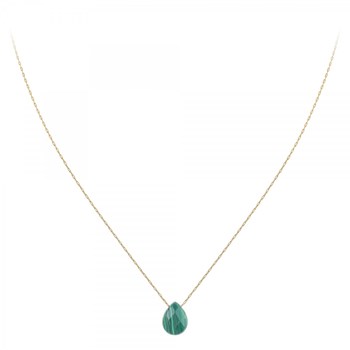 Collier SC Bohème orné d'une pierre malachite