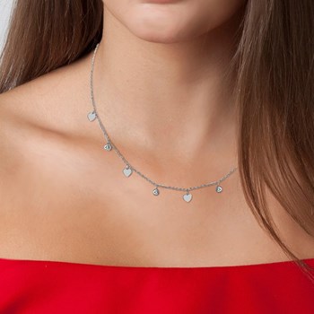 Collier coeurs SC Crystal orné de Zirconium