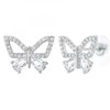 Boucles d'oreilles papillon SC Crystal ornées de Zirconium - vue V1