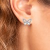 Boucles d'oreilles papillon SC Crystal ornées de Zirconium - vue V2