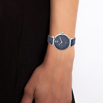 Montre élégante Izia SC Crystal ornée de 4 cristaux scintillants